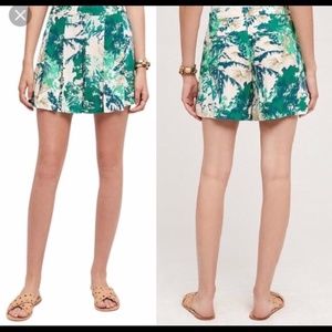 Anthropologie Elevenses Kadu Leaf Skort